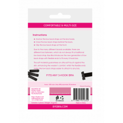 Bye-Bra - Adaptateur De Soutien-Gorge À Dos Ouvert Noir & Blanc